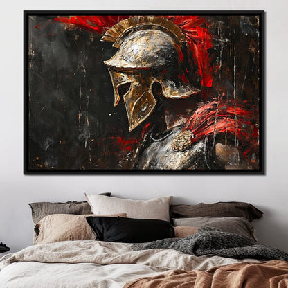 Hellenic Guardian in Twilight Canvas Wall Art