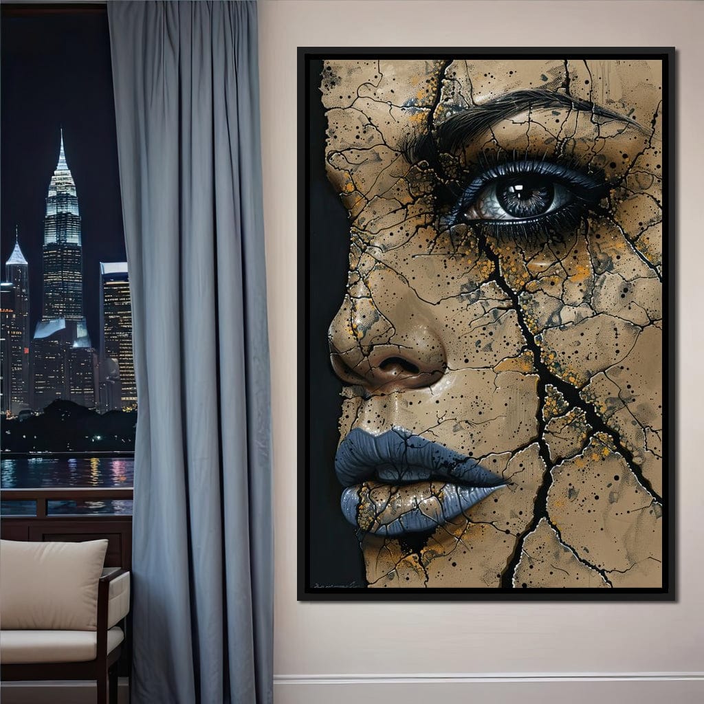 Shattered Solace Echoes Canvas Wall Art