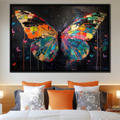 Enchanted Butterfly Mosaic Canvas Wall Art