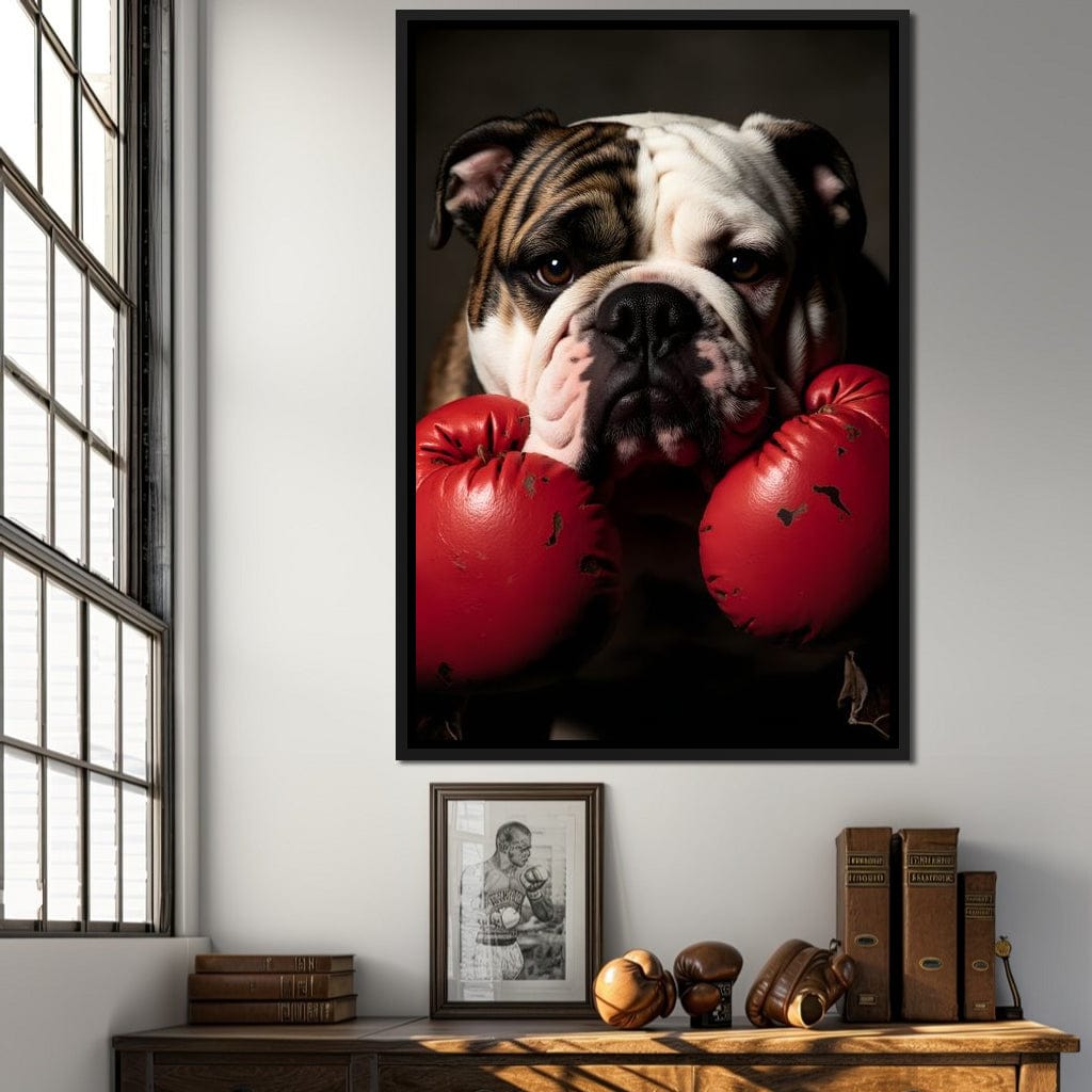Bulldog Pugilist Canvas Wall Art