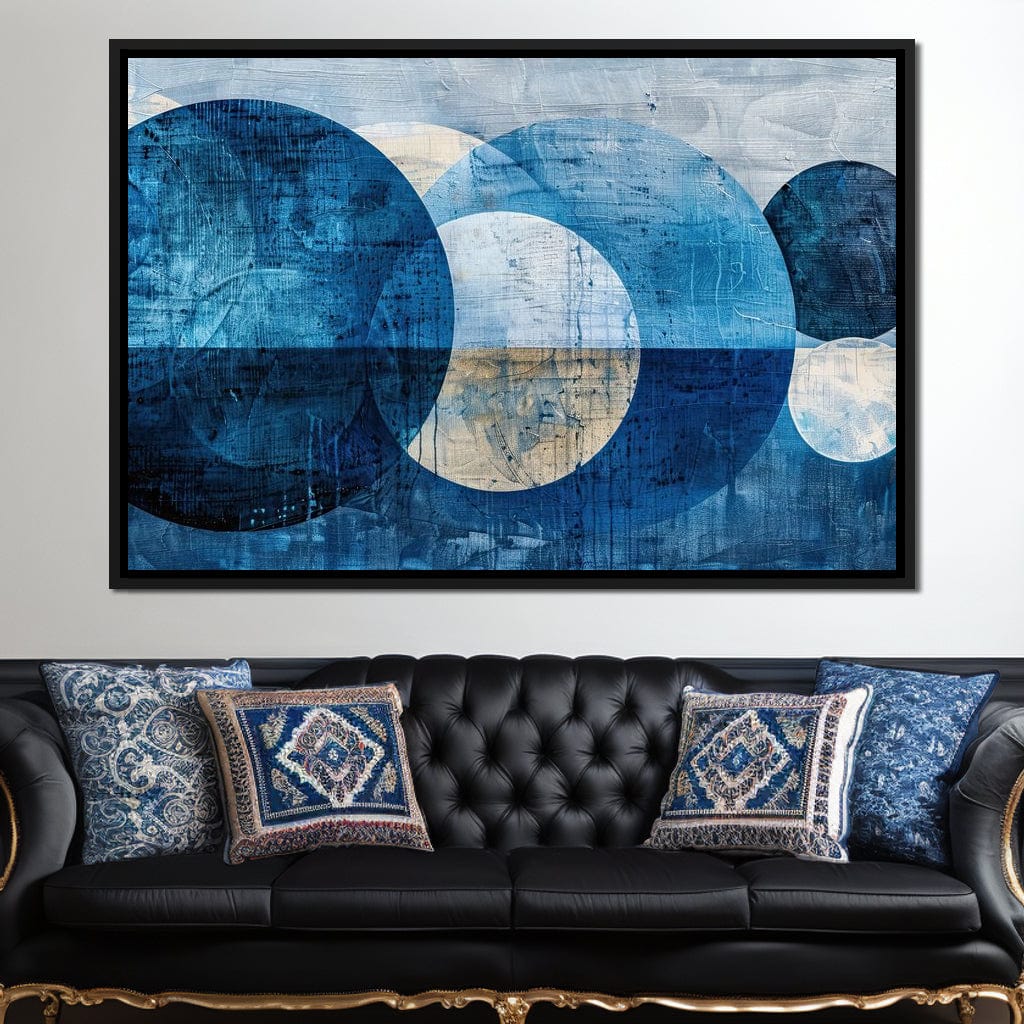 Sapphire Moons Aligned Canvas Wall Art