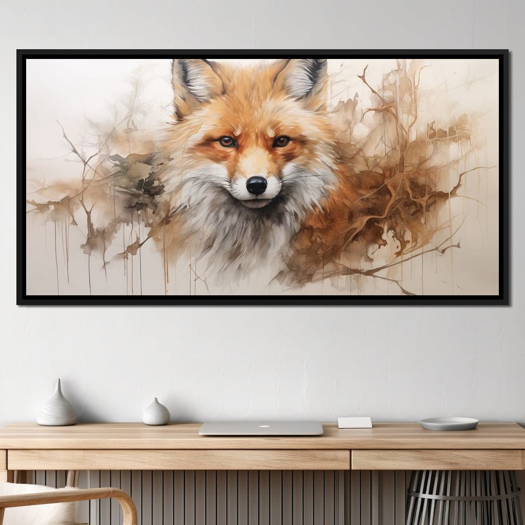 Acrylic Fox in a Fawn Whisker Dream Canvas Wall Art