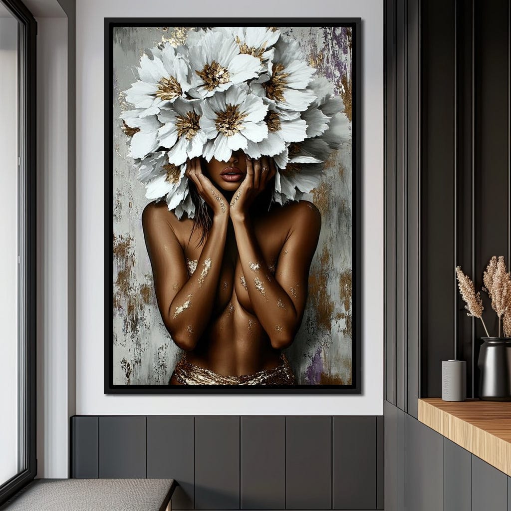 Floral Embrace of Divinity Canvas Wall Art