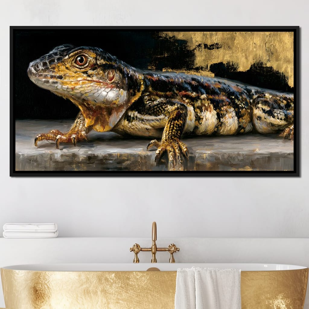 Ancient Scales Upon Gilded Ground Canvas Wall Art