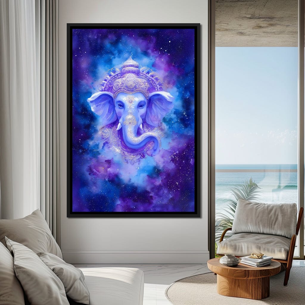 Celestial Ganesha Starlight Canvas Wall Art
