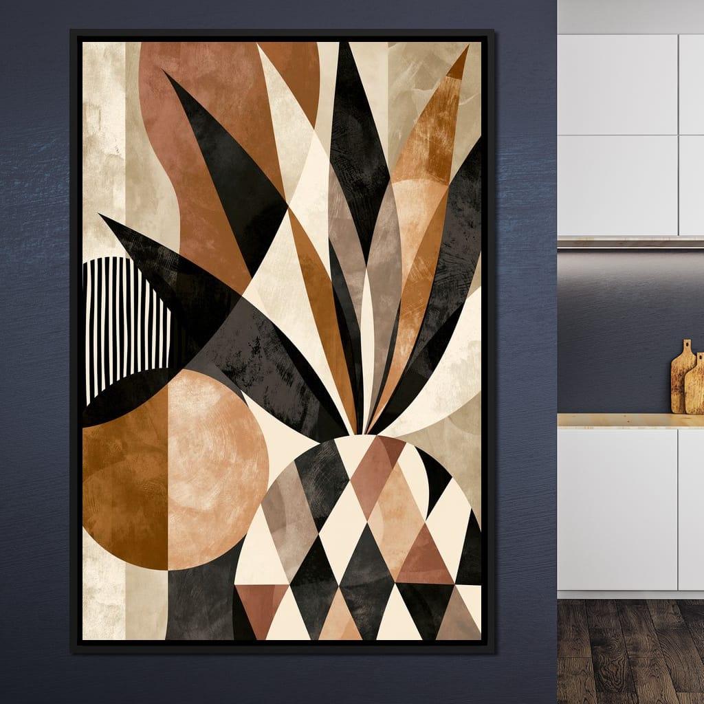 Geometric Geometry Of The Tropical Pineapple Canvas Wall Art