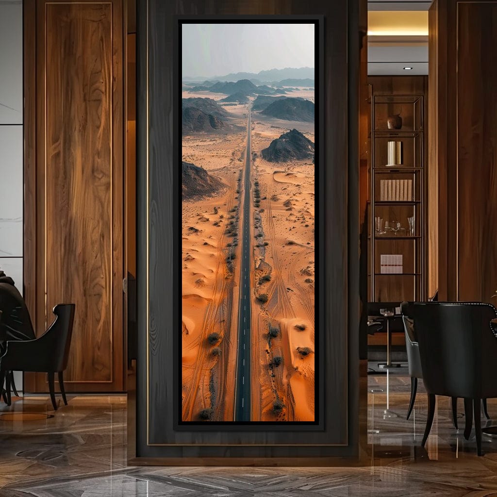 Desert Highway Serenity Canvas Wall Art