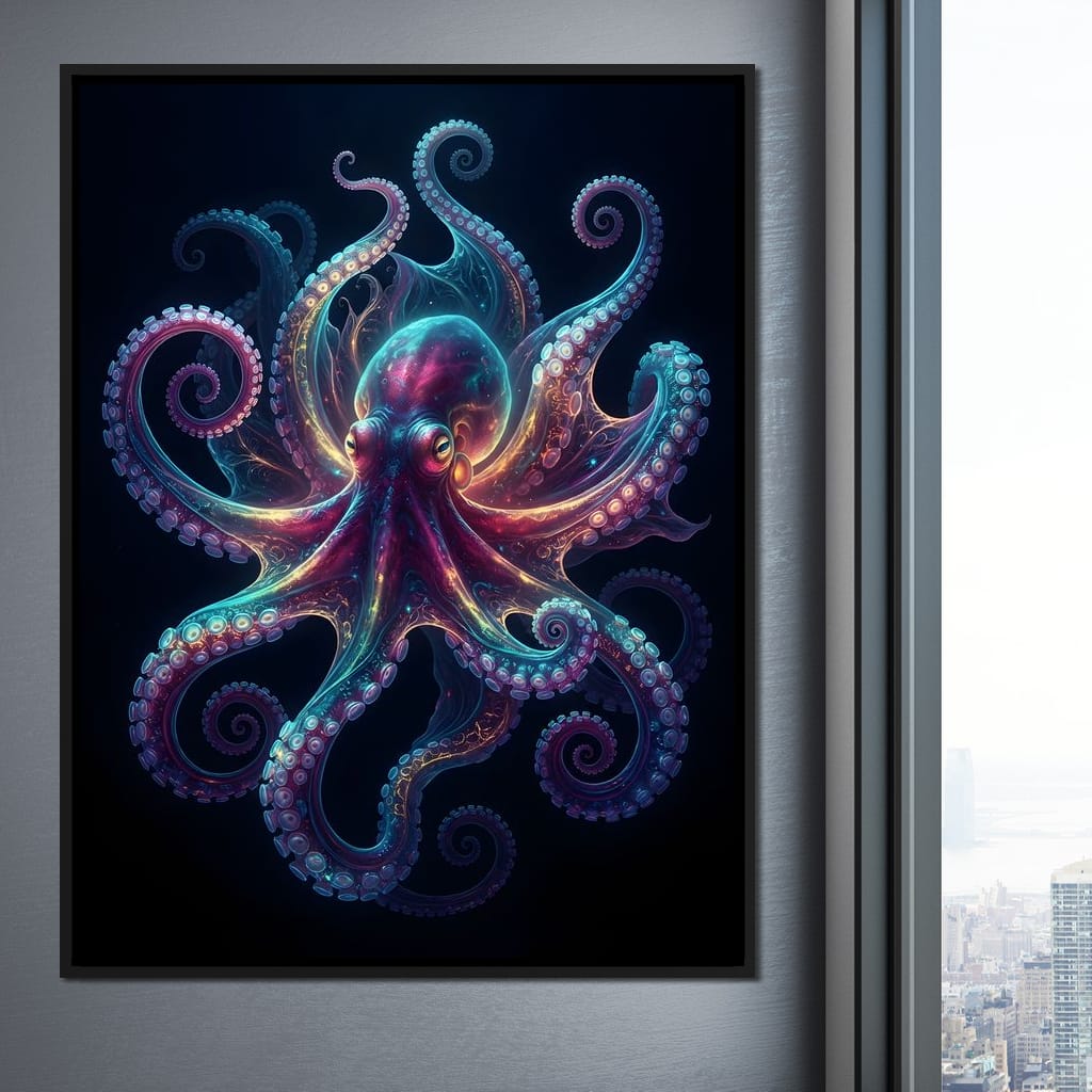 Radiant Rhythms of the Deep Sea Canvas Wall Art