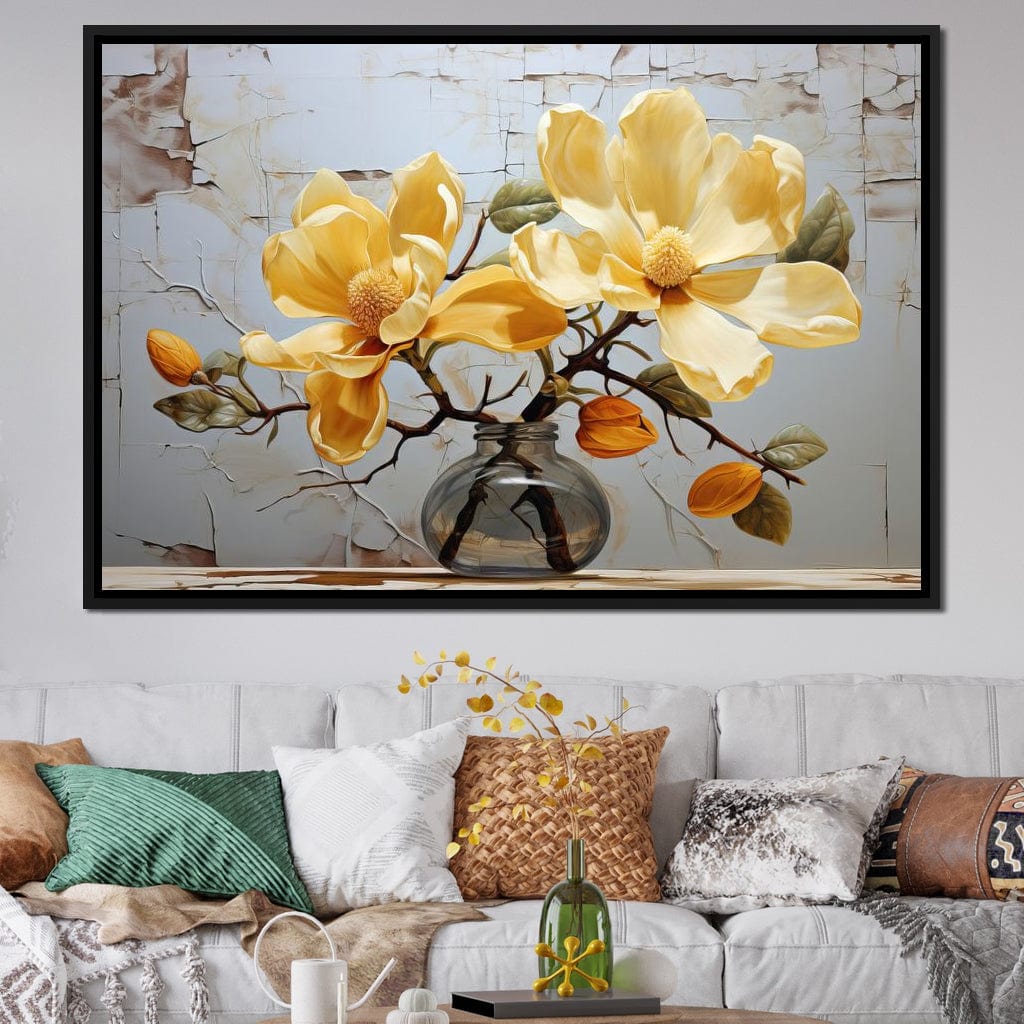 Yellow Magnolia Tree 6 Canvas Wall Art