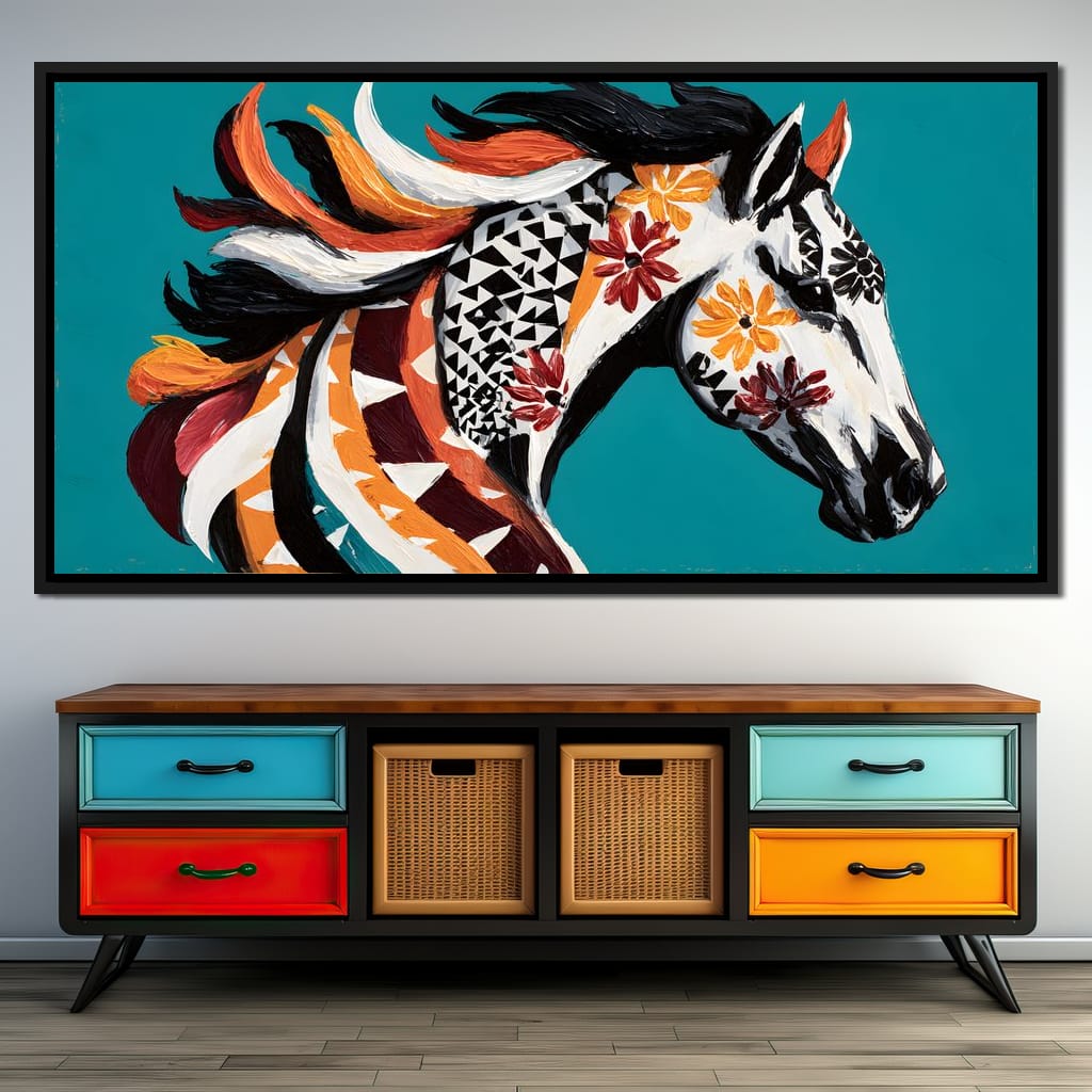 Vibrant Equine Spirit Canvas Wall Art