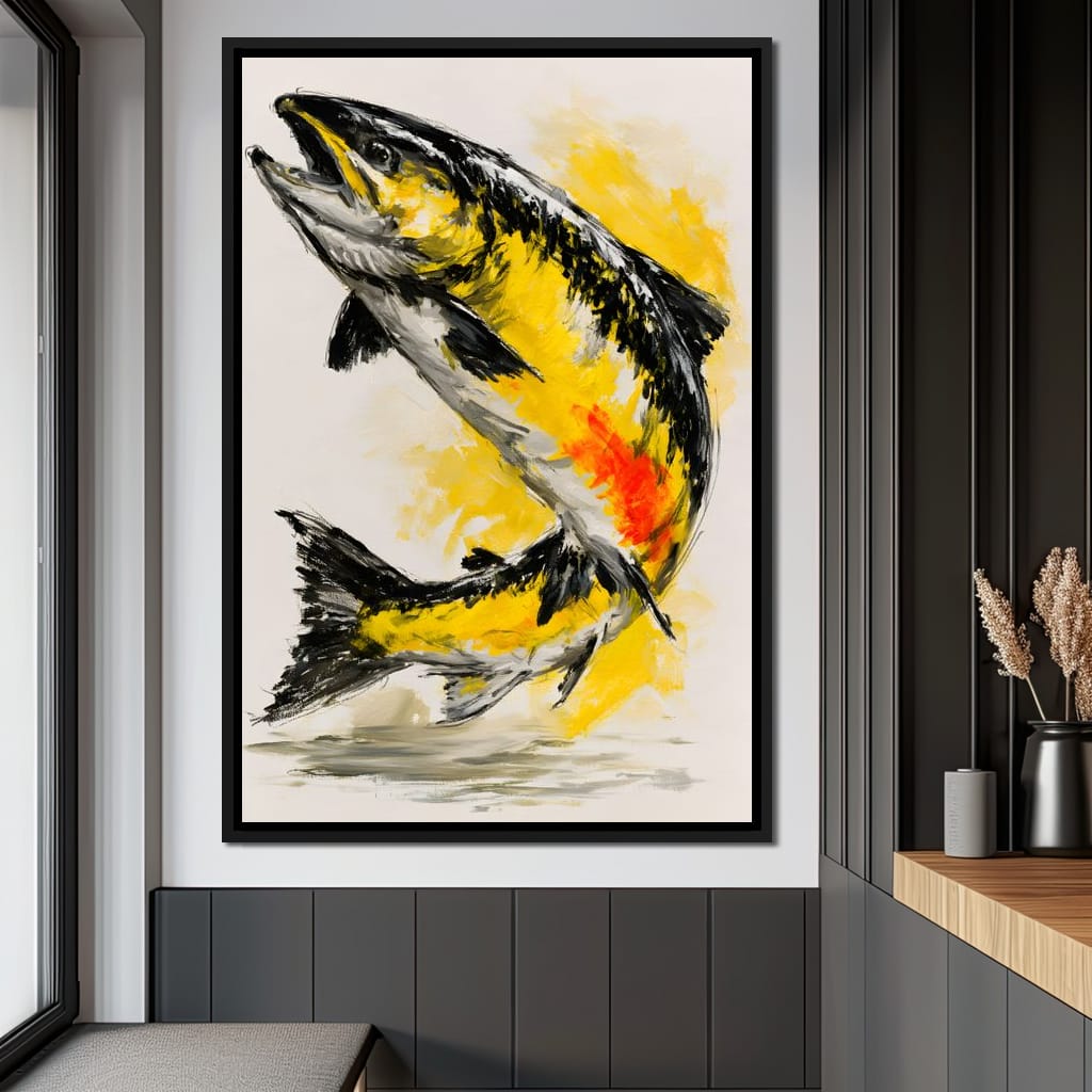 Golden Leap Towards The Morning Sun Canvas Wall Art