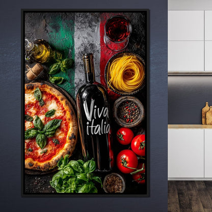 Italian Feast Still Life Canvas Wall Art