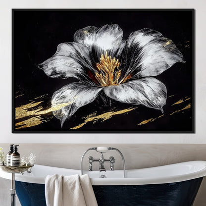 Golden Bloom Harmony Bliss Canvas Wall Art