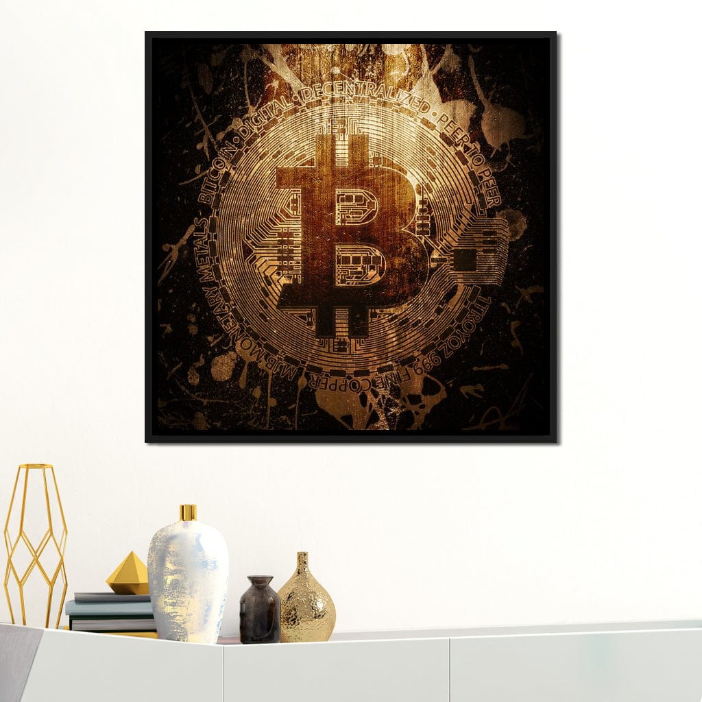 Crypto Art Bitcoin 08 Canvas Wall Art