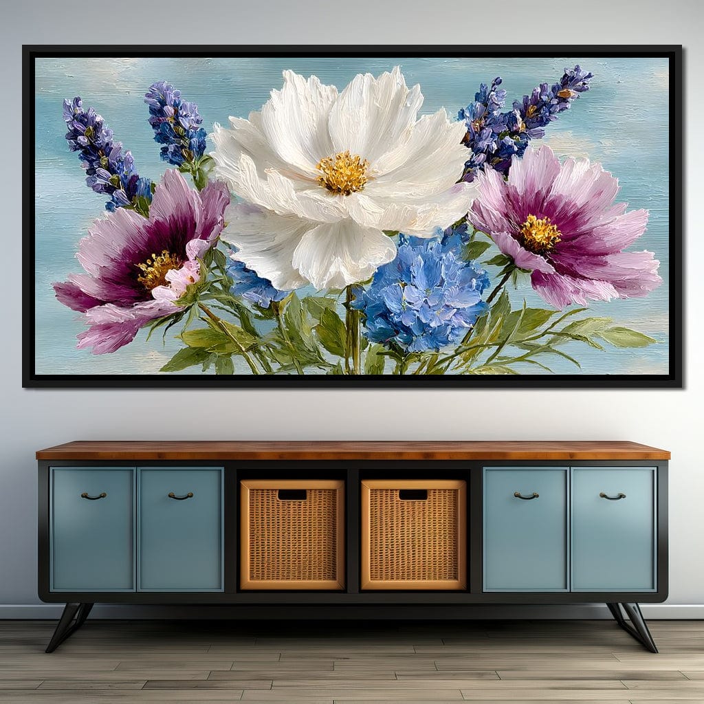 Pastel Meadow Floral Breeze Canvas Wall Art
