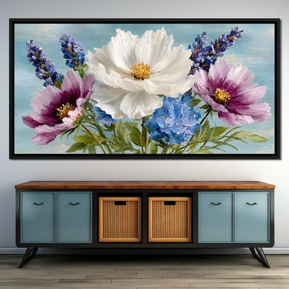 Pastel Meadow Floral Breeze Canvas Wall Art