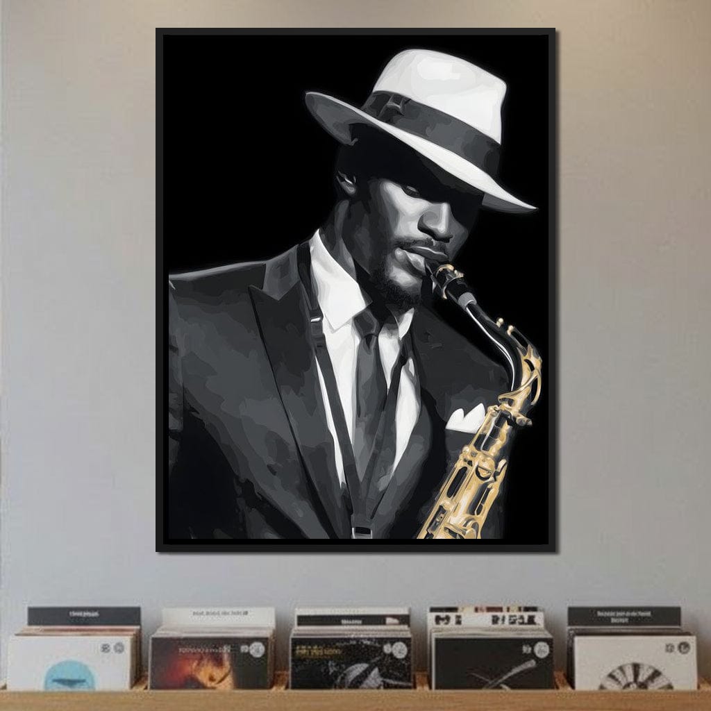 Midnight Jazz Saxophone Groove Canvas Wall Art