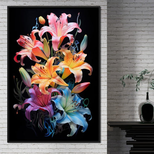 Dazzling Colors in Bloom Canvas Wall Art