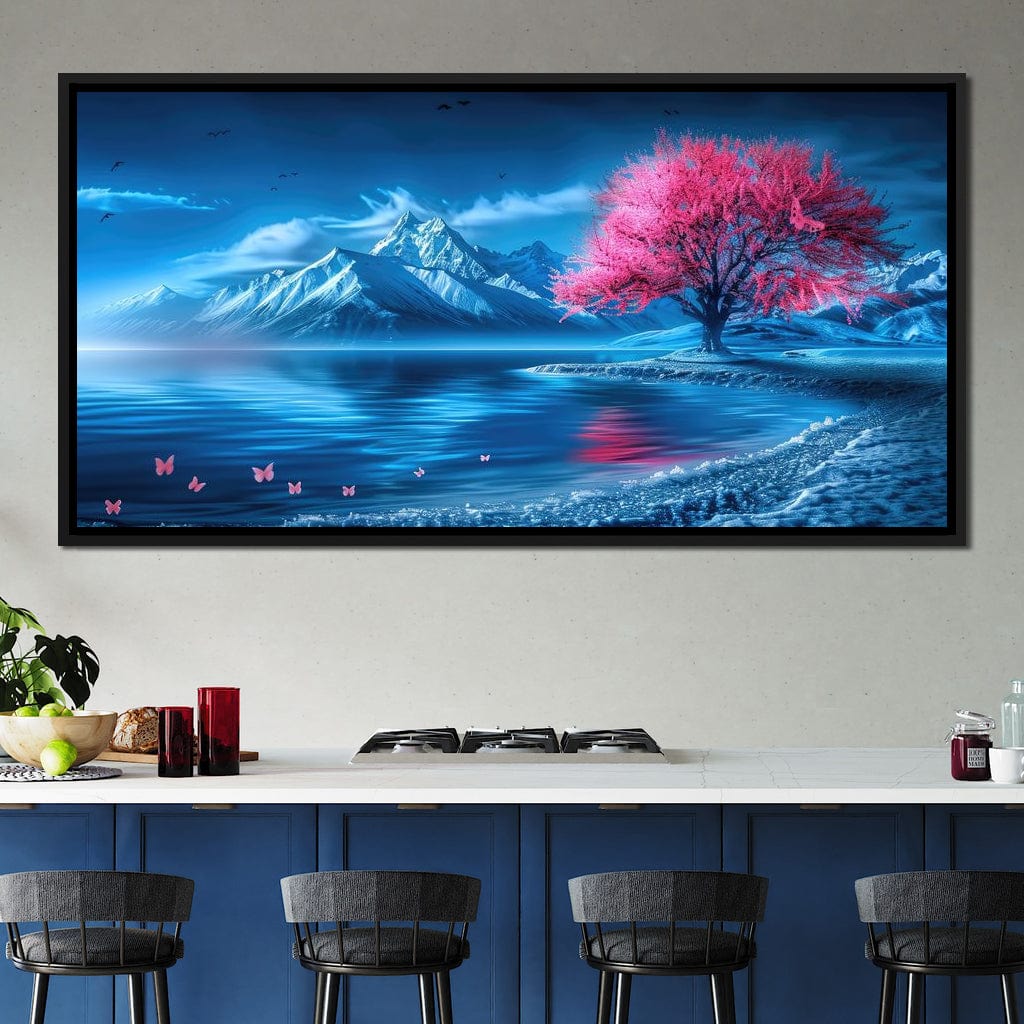 Arctic Sakura Bloom Canvas Wall Art
