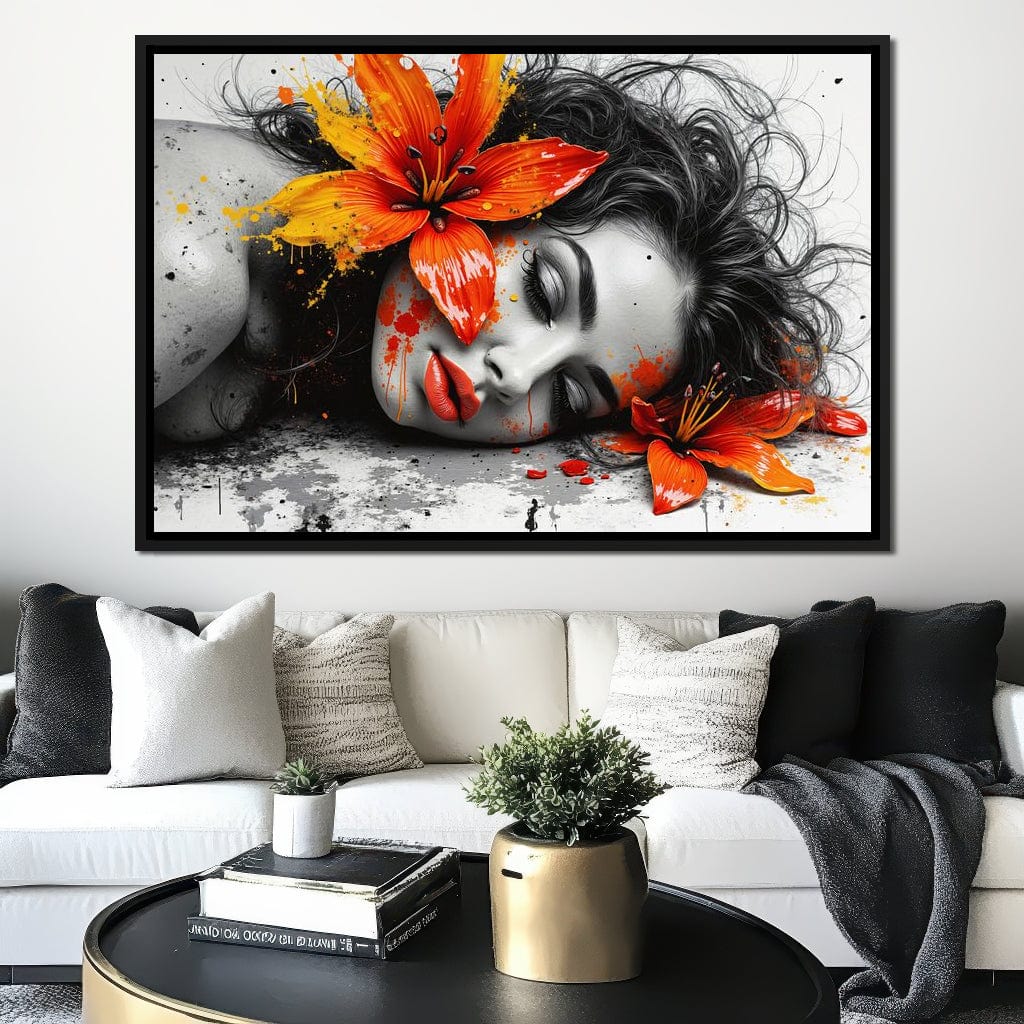 Flower Poise Canvas Wall Art