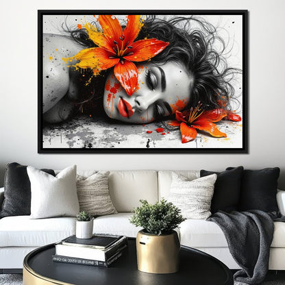 Flower Poise Canvas Wall Art