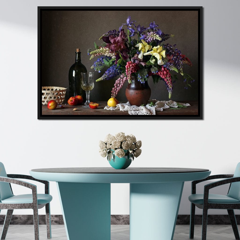 Lupines & Irises Canvas Wall Art