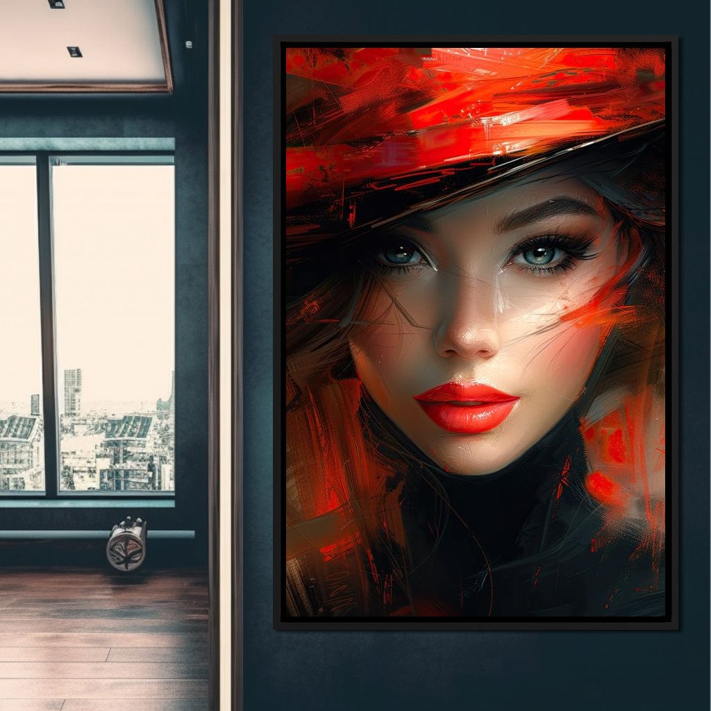 Siren in Rouge Overture Canvas Wall Art