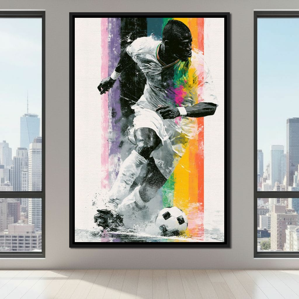 Victory Through The Vibrant Pitch Canvas Wall Art