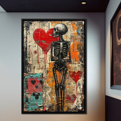 Romantic Skeleton 1 Canvas Wall Art