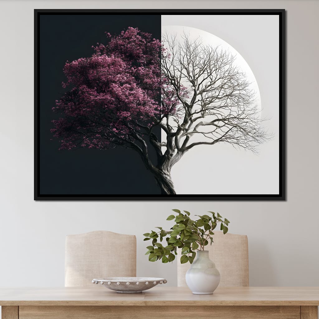 Duality of a Shared Season Canvas Wall Art