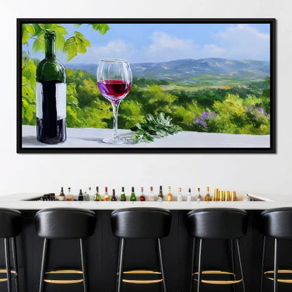 Sunlit Vineyard Elegance Canvas Wall Art