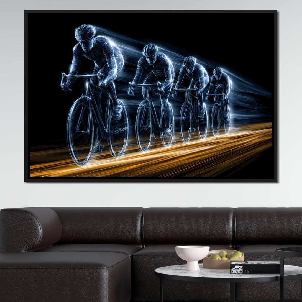 Kinetic Pulse of the Peloton Canvas Wall Art