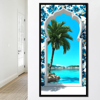 Tropical Window to Tranquility Canvas Wall Art
