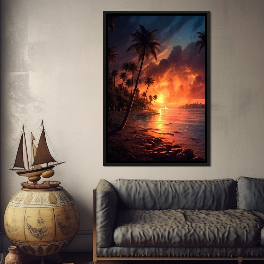 Breathtaking Sunset in California Canvas Wall Art