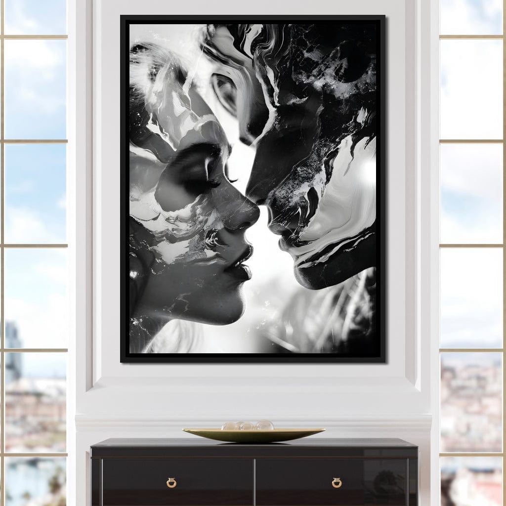 Luminous Liquid Kisses Canvas Wall Art