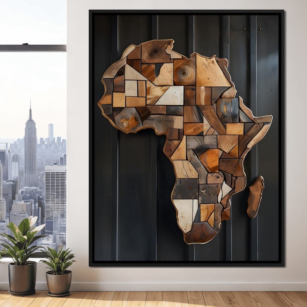 Africa Wooden Art Canvas Wall Art