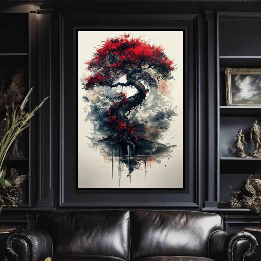 Sanguine Canopy Resilience Canvas Wall Art