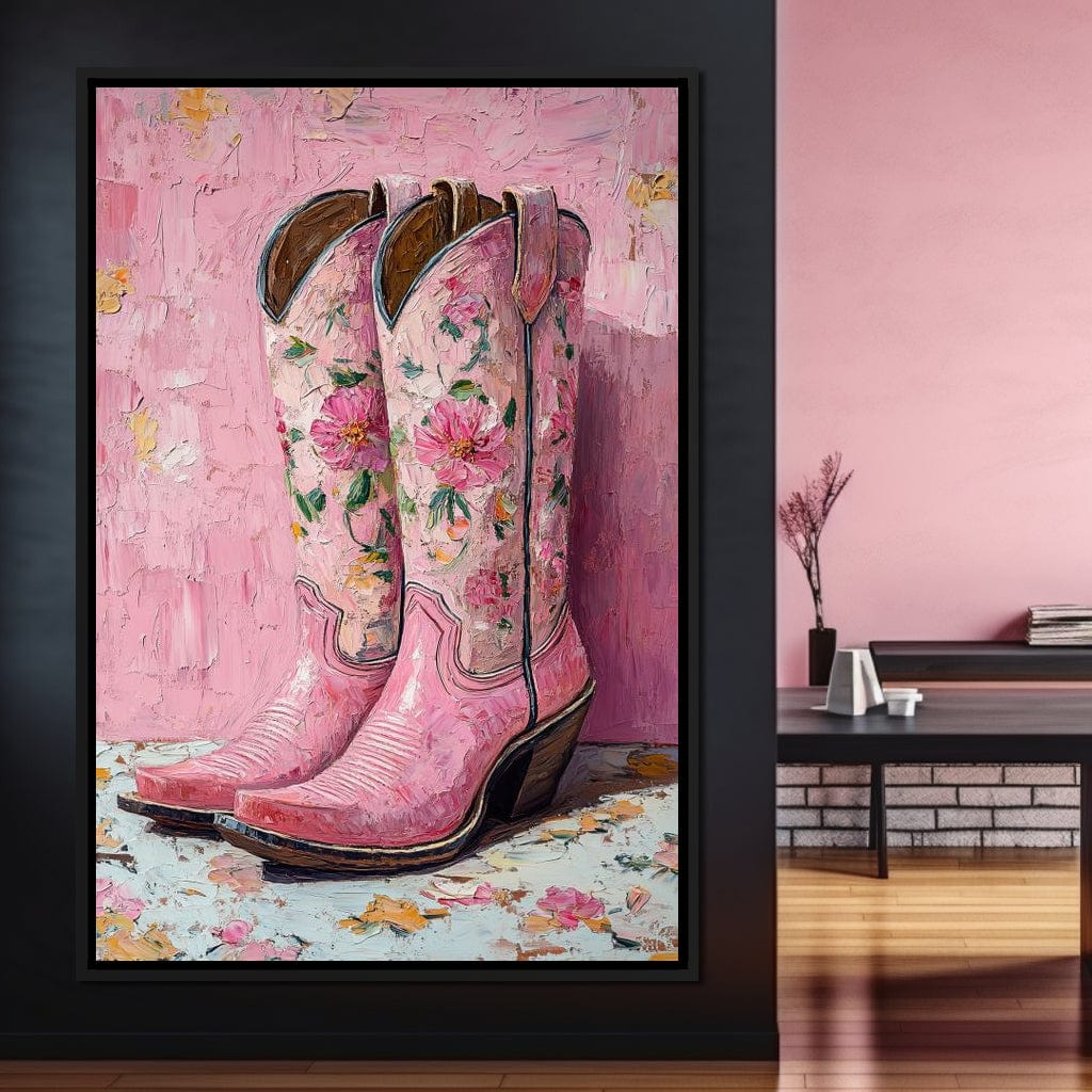 Floral Western Romance Canvas Wall Art