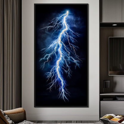 Lightning Storm Strike Canvas Wall Art