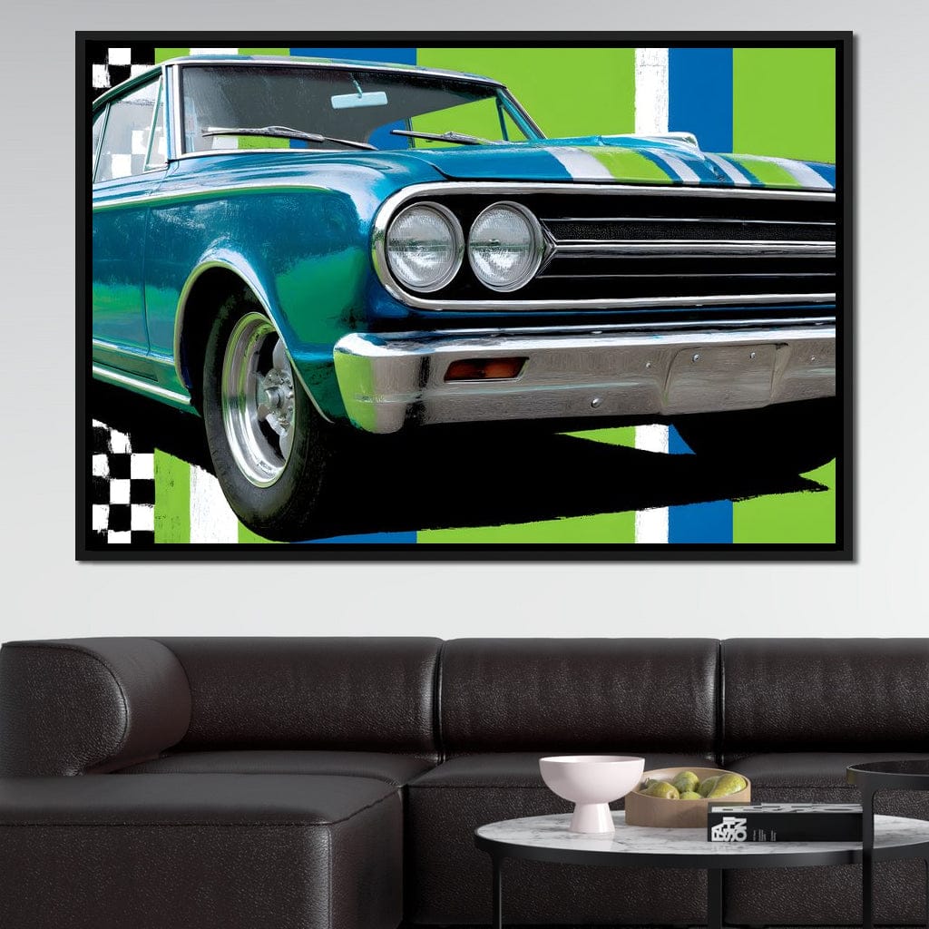 Vintage Racer Power Pop Vibe Canvas Wall Art
