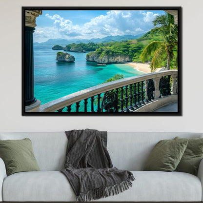 Oceanfront Paradise Escape Canvas Wall Art