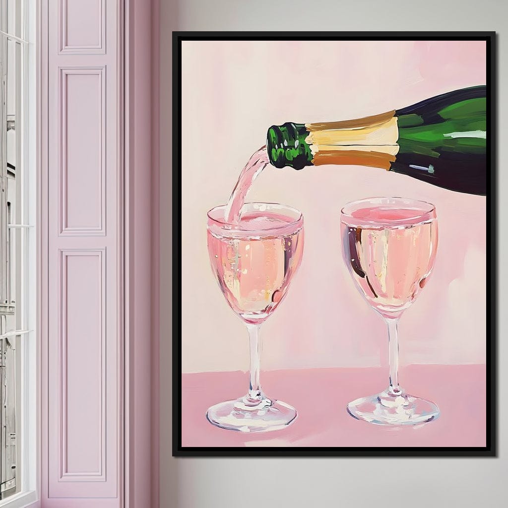I Only Drink Champagne Canvas Wall Art