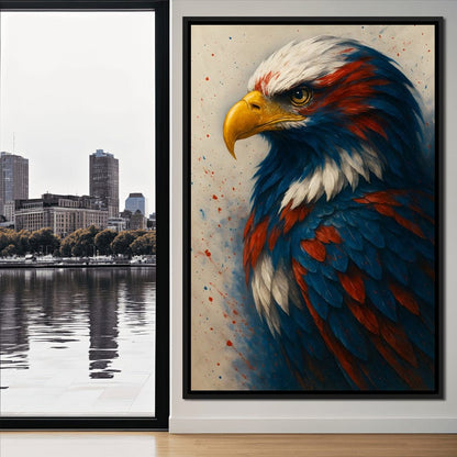Eagle Majesty Feathered Glory Canvas Wall Art