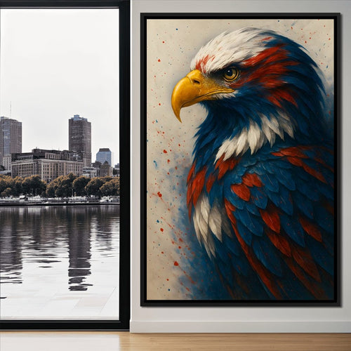 Eagle Majesty Feathered Glory Canvas Wall Art