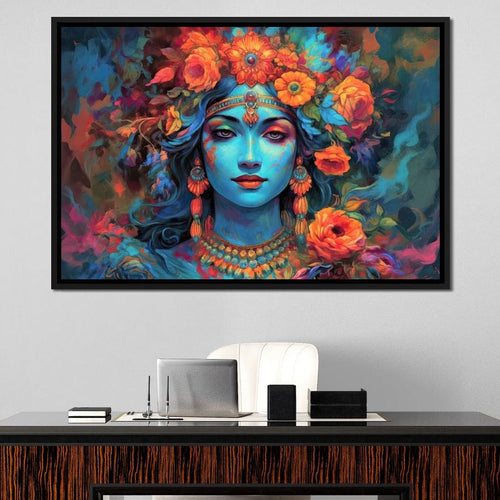 Lakshmi Floral Mural Canvas Wall Art