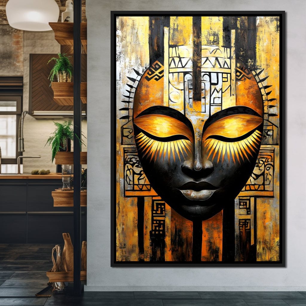 Radiant Golden Guardian Canvas Wall Art