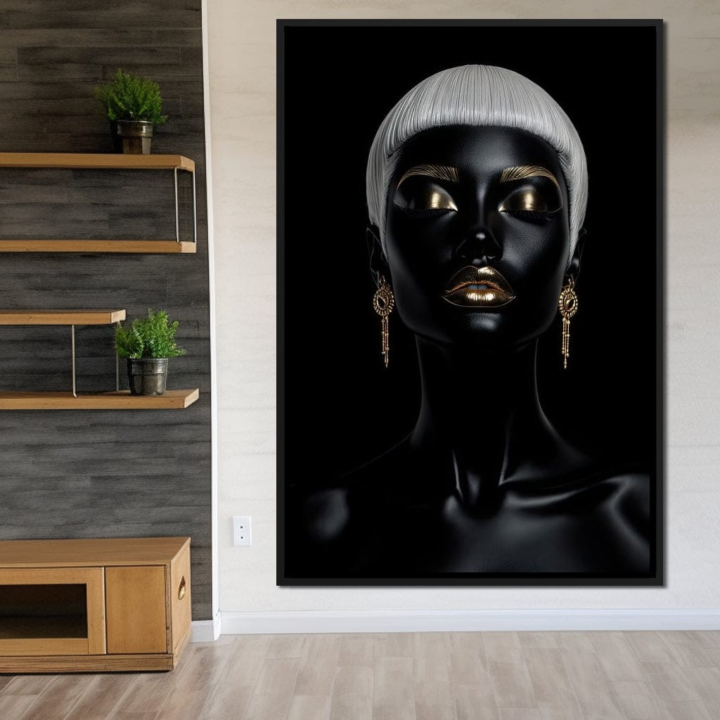 Black Velvet Seraph Canvas Wall Art