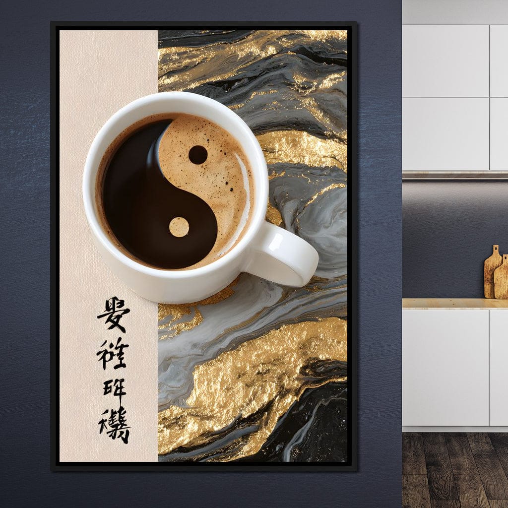 Zen Coffee Graceful Fortune Canvas Wall Art