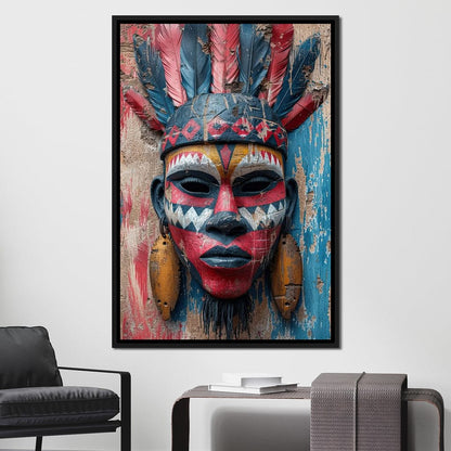 Tribal Echoes in Color Canvas Wall Art