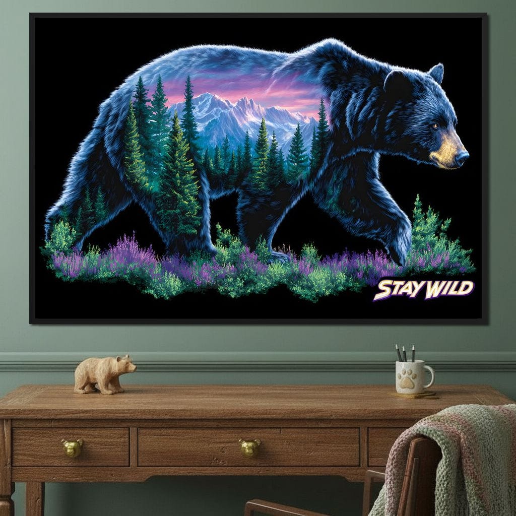 Mountain Spirit Bear Journey Canvas Wall Art